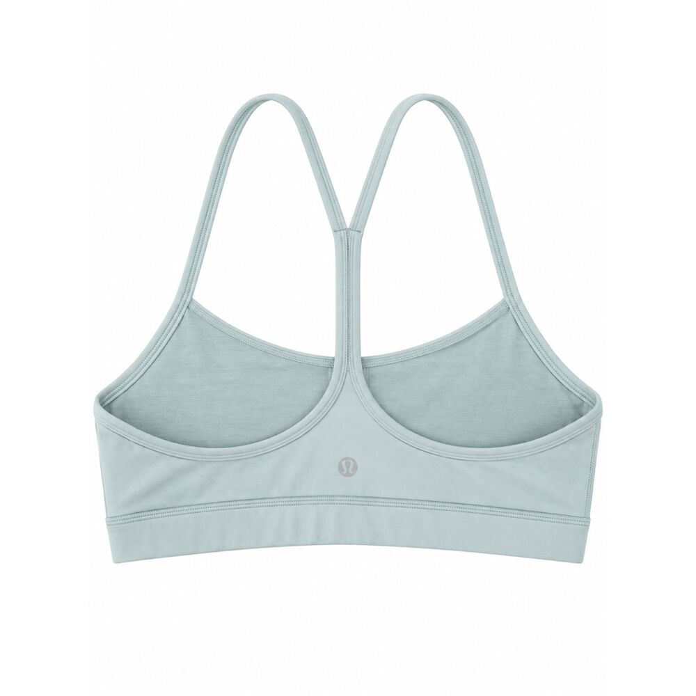 Lululemon Light Blue Y Back Sports Bra Size 12 Yoga Pilates Low Impact Strappy
